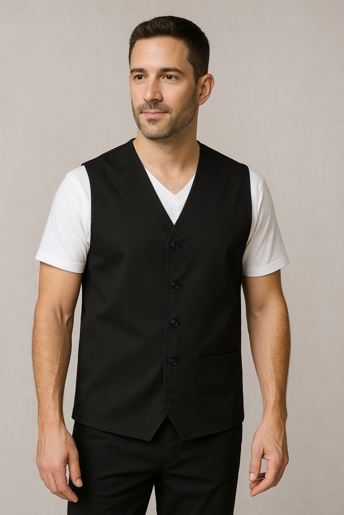 Sleeveless or V-Neck for Catering and Live Counters